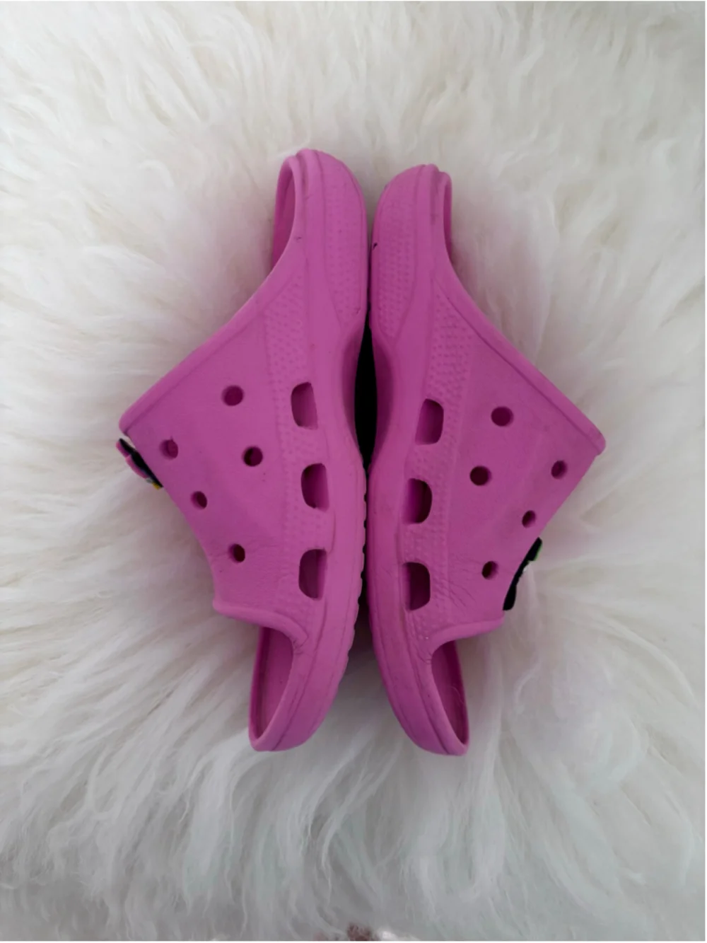 Girls Crocs Pink Sandals Size 12 (Toddler Girl) Slides Logo